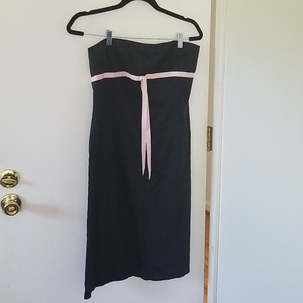 Black crop dress